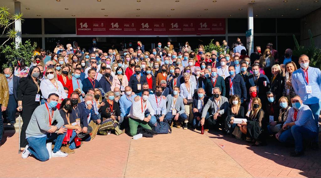 Foto de la delegación de Jaén durante el congreso regional. 