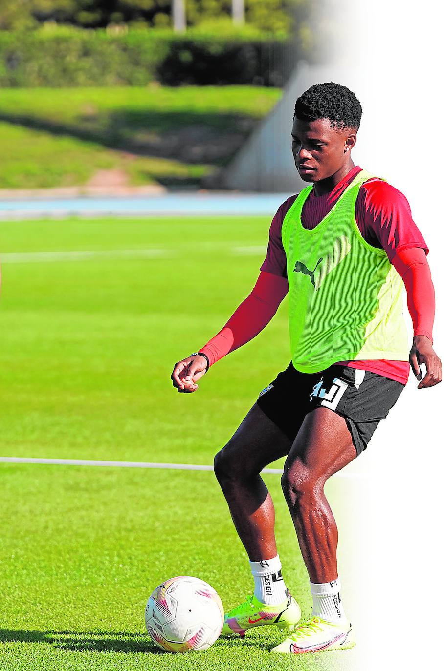 Largie Ramazani, en su primer entrenamiento tras recibir el alta médica.