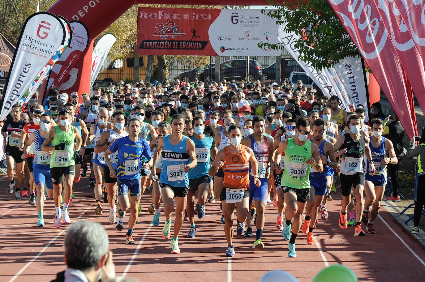 Los corredores, en la salida.