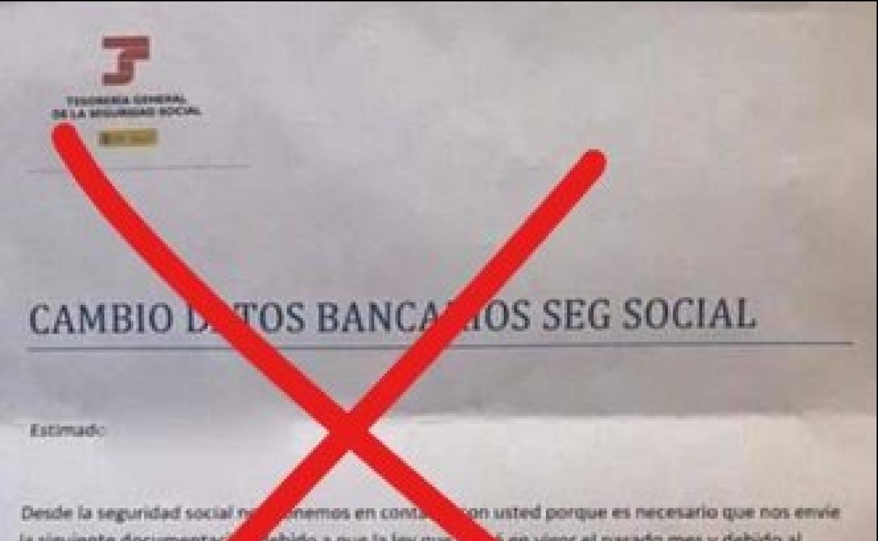 Carta de fraude de la Seguridad Social