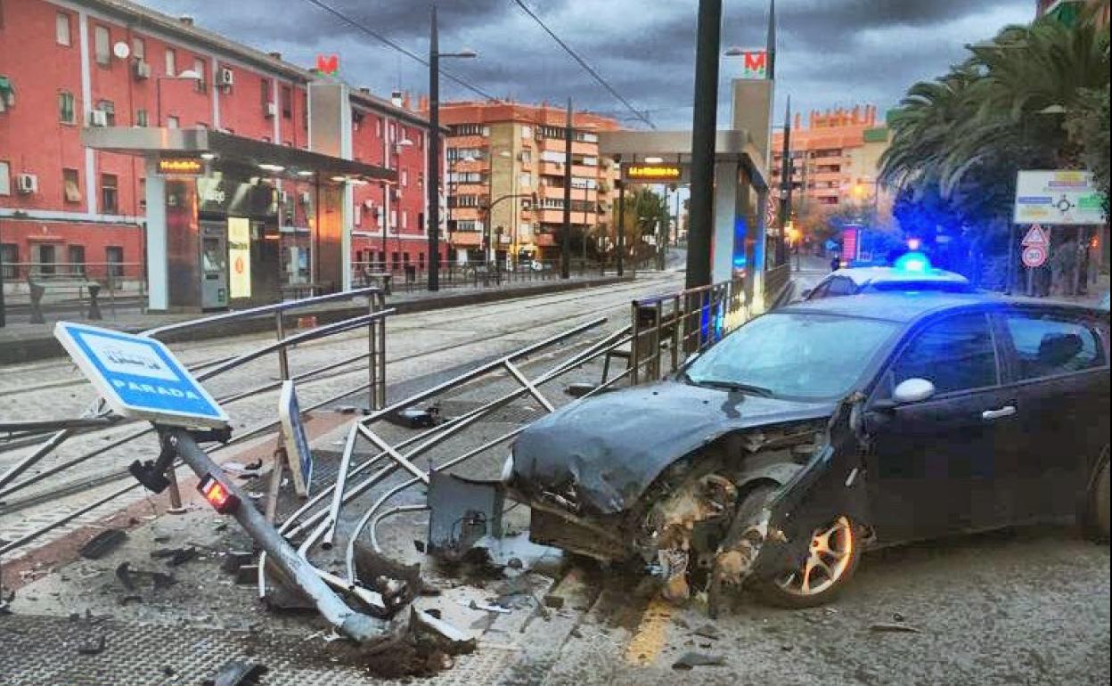 Accidente ocurrido en la parada de metro de Villarejo