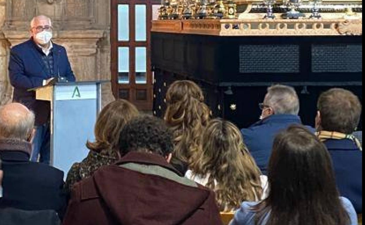 Jesús Estrella durante su intervención en la presentación. 