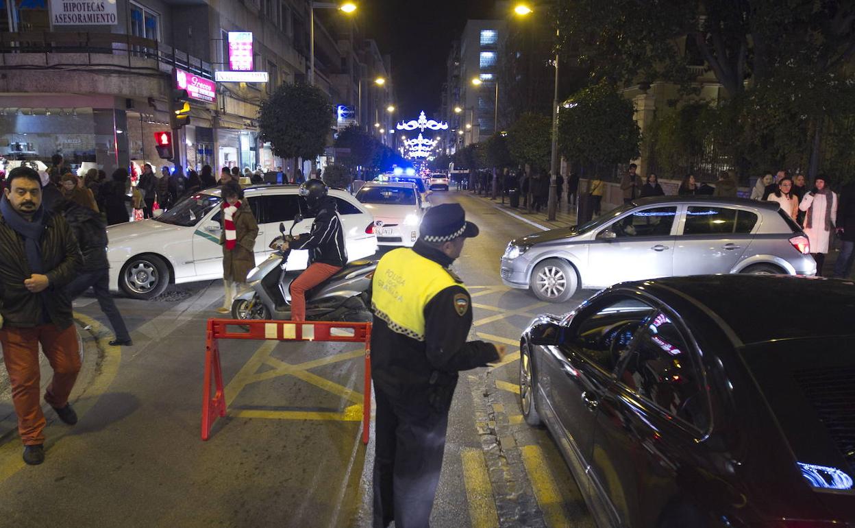 Controles en Navidades pasadas en Granada. 