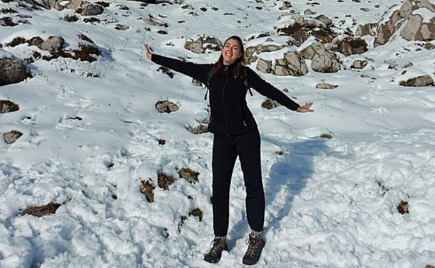 Ana Roldán, en Nebelhorn. 