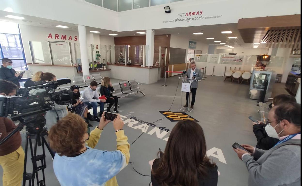 El presidente, José García Fuentes, en la rueda de prensa.