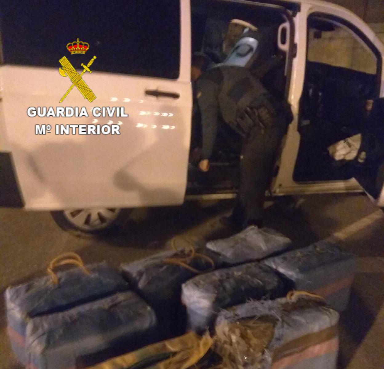 La furgoneta donde se encontraba la droga. 