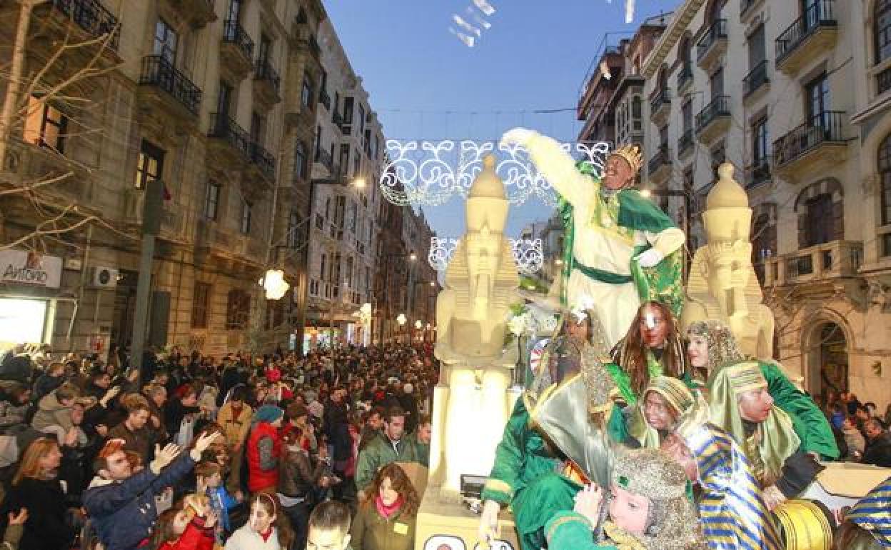 Cabalgata de Reyes en Granada.