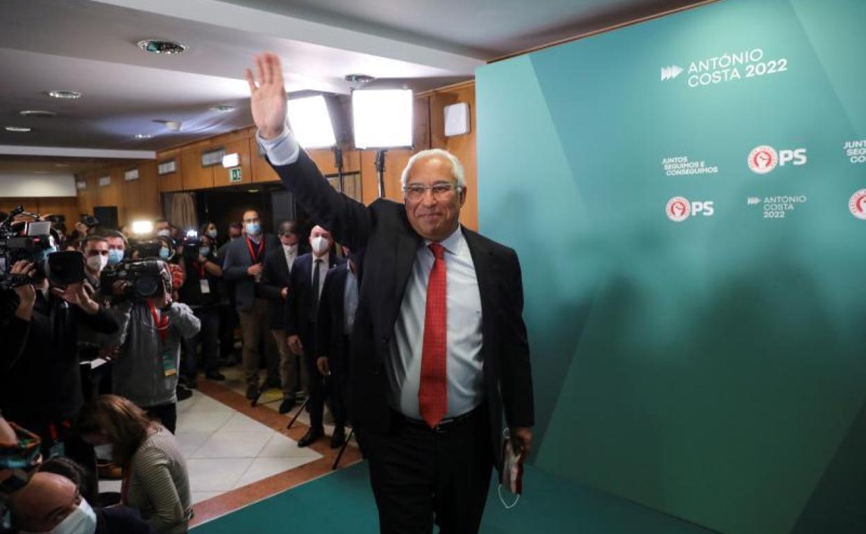 Antonio Costa celebra el resultado electoral.