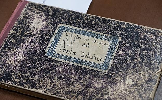 Libreta de socios en 1922. 