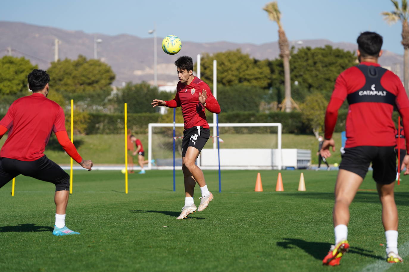 Momento del entrenamiento de la UD Almería.