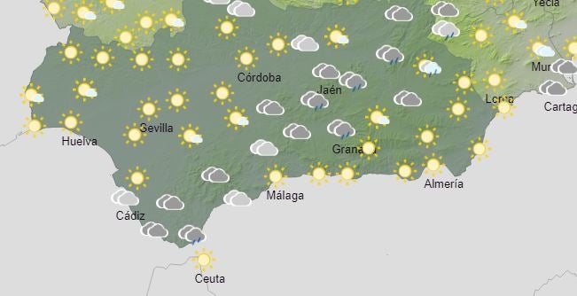 Lluvia en Andalucía
