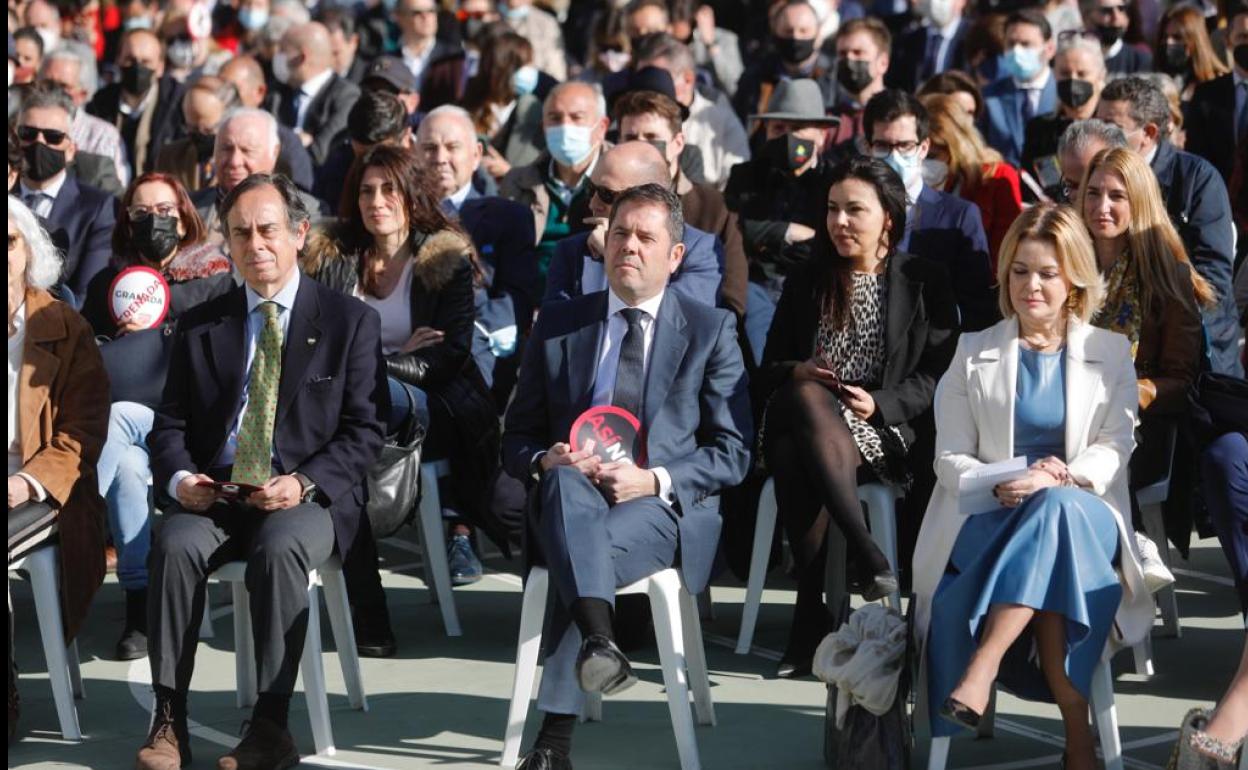 Gerardo Cuerva en el acto de este lunes con los empresarios granadinos. 