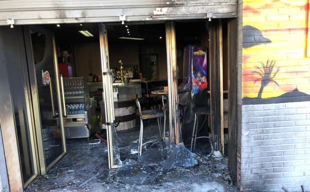 Así quedó el bar El Arenal. 