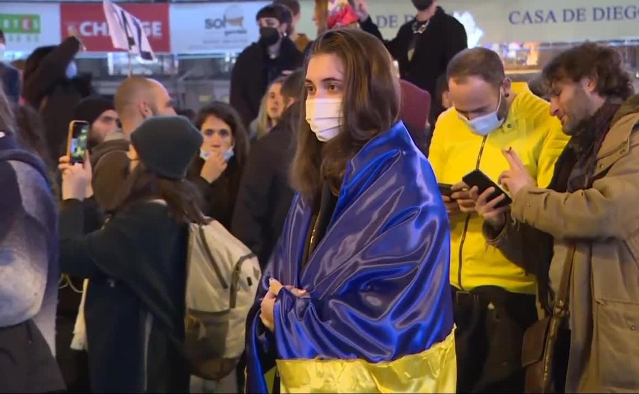 Portesta en favor de Ucrania