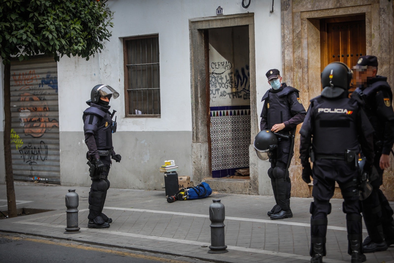 Desalojo de una casa okupa en el Realejo