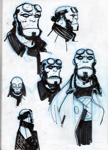 Imagen - Bocetos de Hellboy, por Walta'.