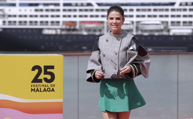 La actriz Juana Acosta ha presentado 'Llegaron de noche' en el Festival de Málaga.