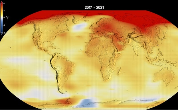 Imagen temperaturas planeta.