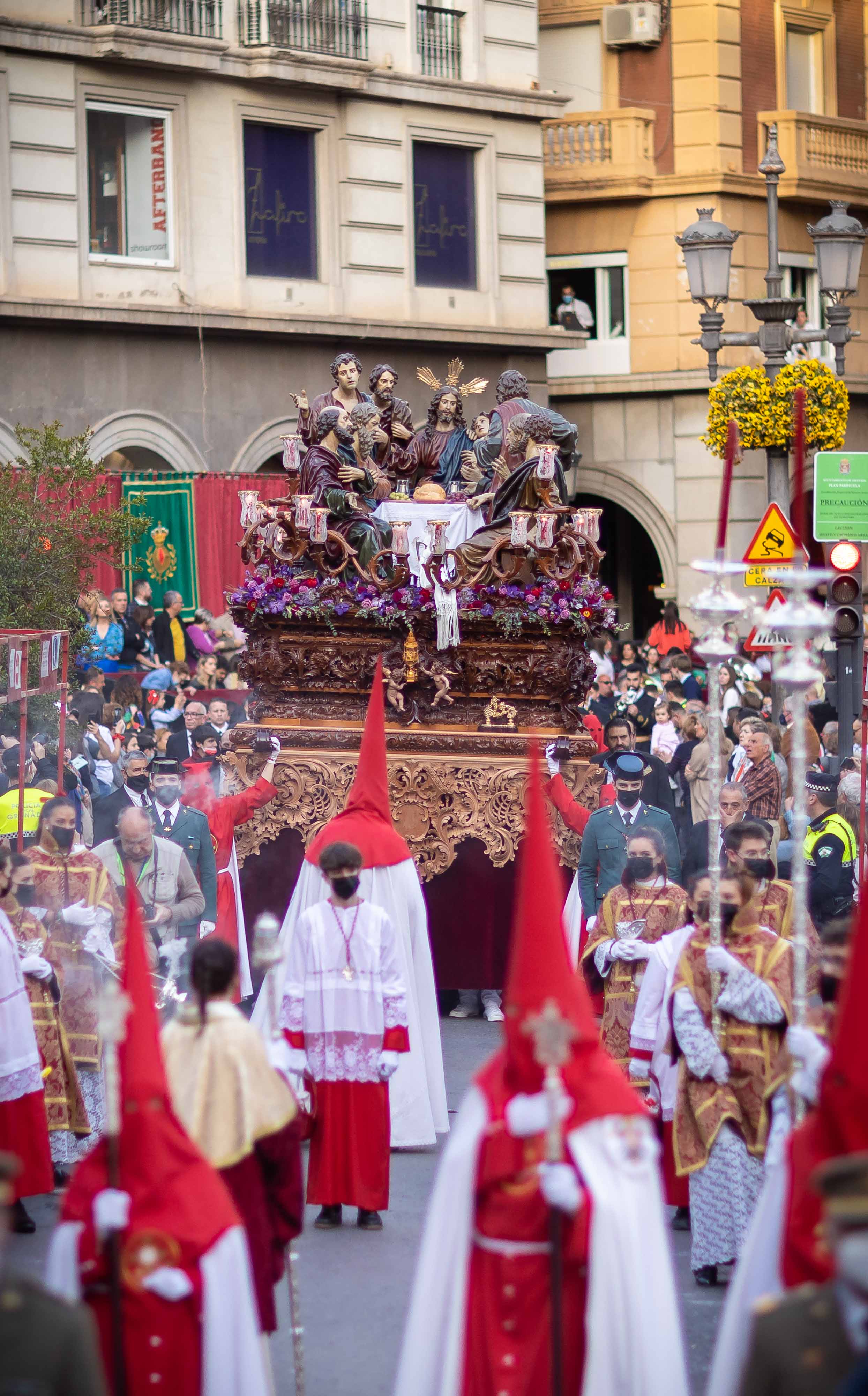 Jesús y los apóstoles en la Santa Cena.