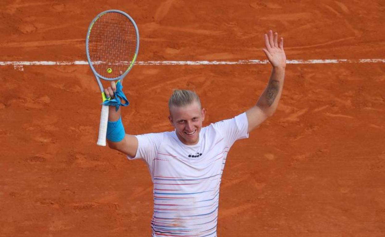 Alejandro Davidovich celebra su victoria ante Goffin.