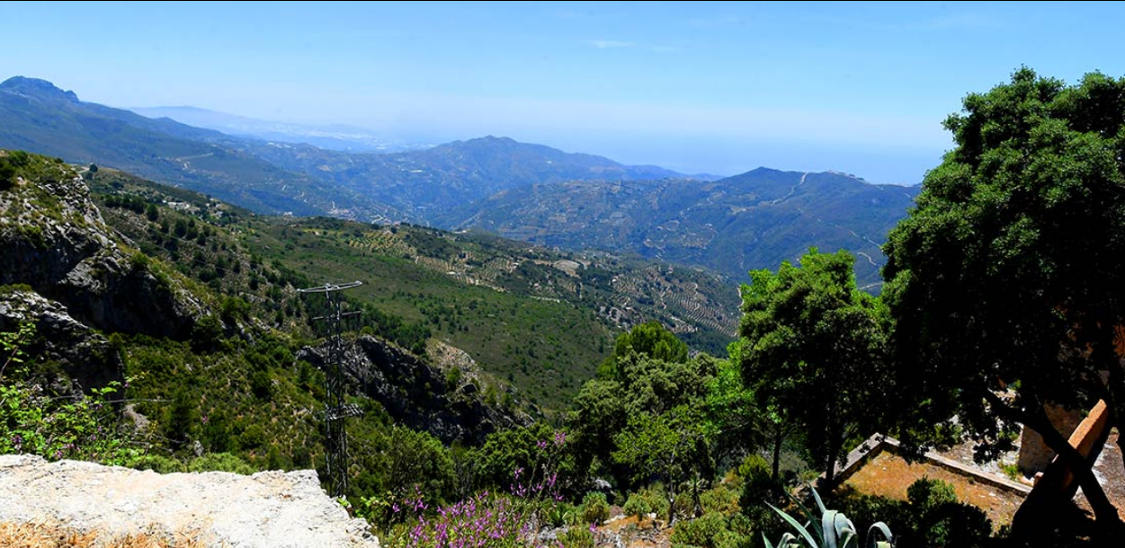 Vista de las laderas del Puerto de la Cabra, en Otívar.