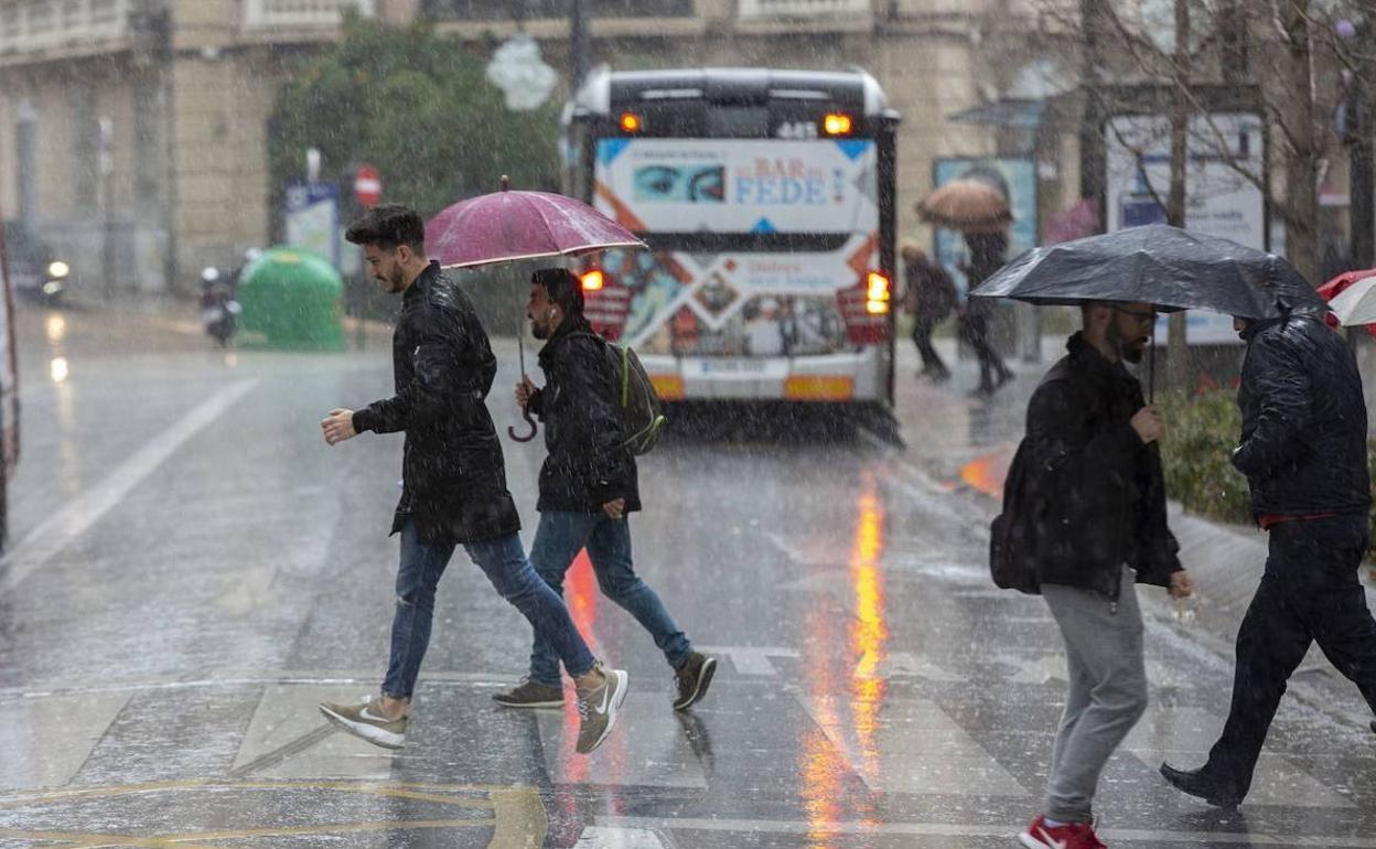 Lluvia en Granada.