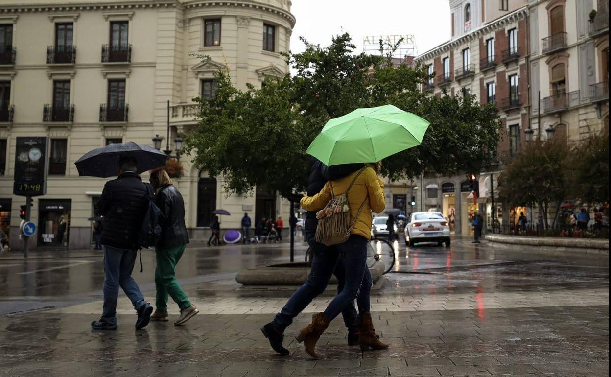 Lluvia en Granada.