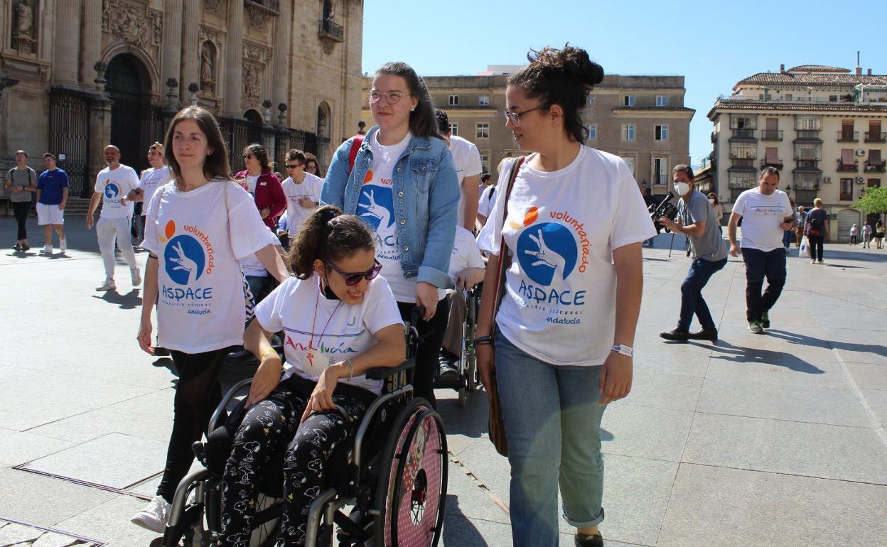 Inicio del recorrido organizado por Aspace. 