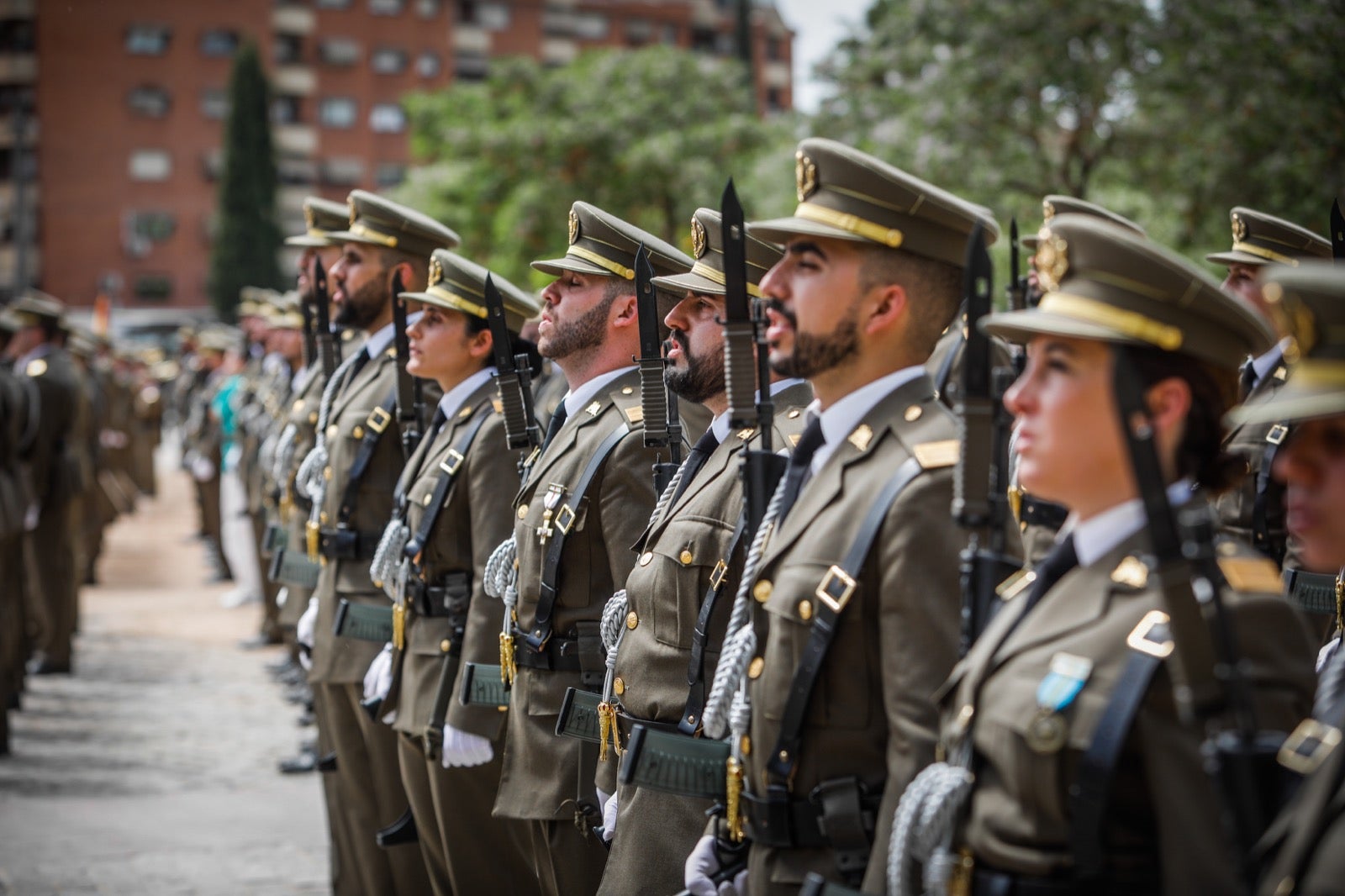 Más de 300 granadinos han llevado a cabo el juramento en la explanada del Palacio de Congresos.