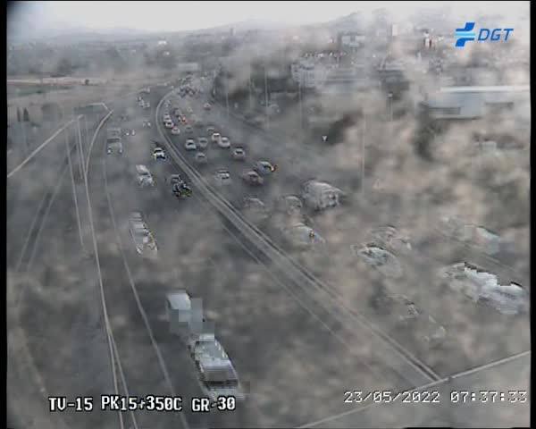 Circulación en la Circunvalación este lunes.