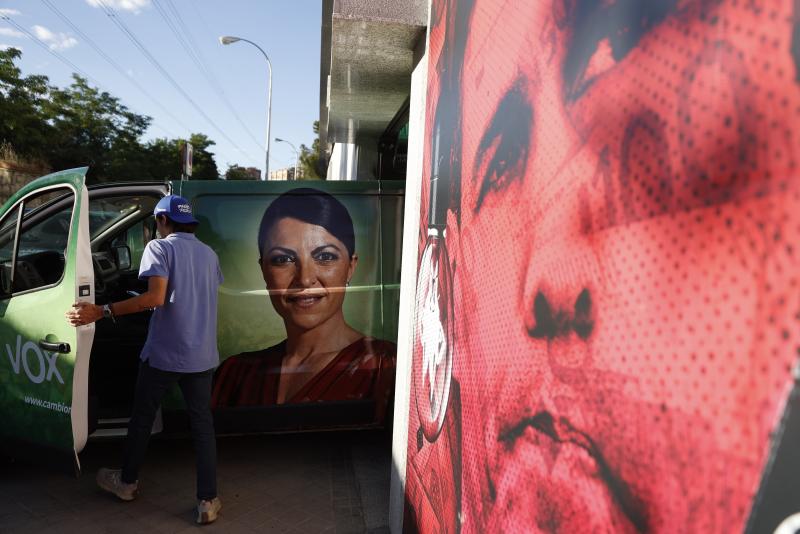 Vehículo publicitario de la candidata por VOX a las elecciones andaluzas.