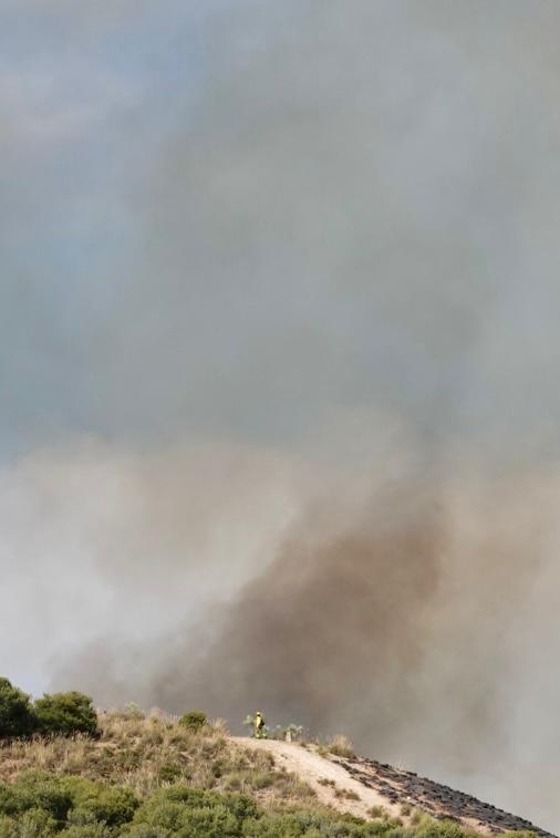 El fuego se ha originado en una zona cercana a viviendas y la Abadía del Sacromonte