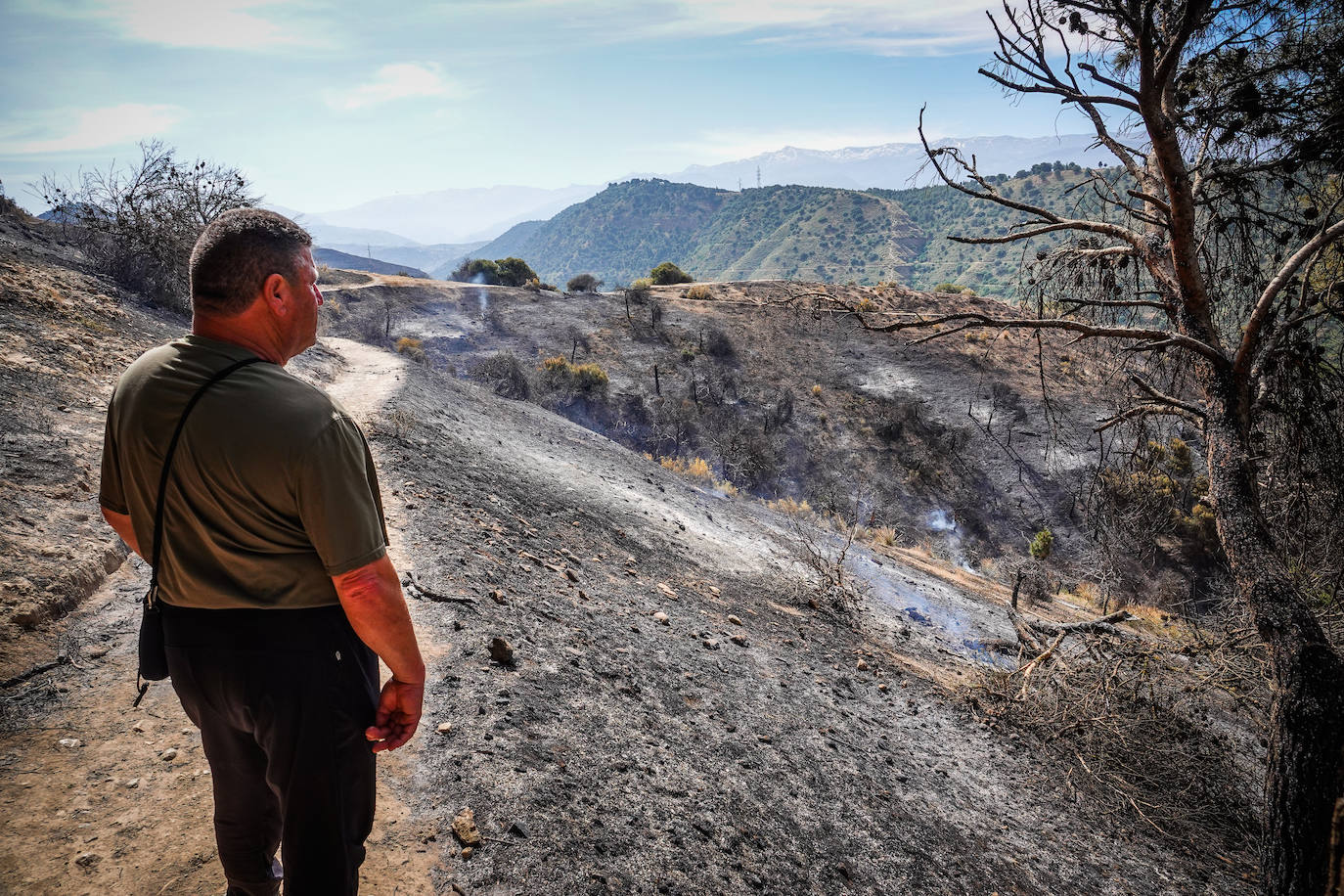 Visitamos el entorno afectado por el fuego declarado el pasado domingo por la tarde