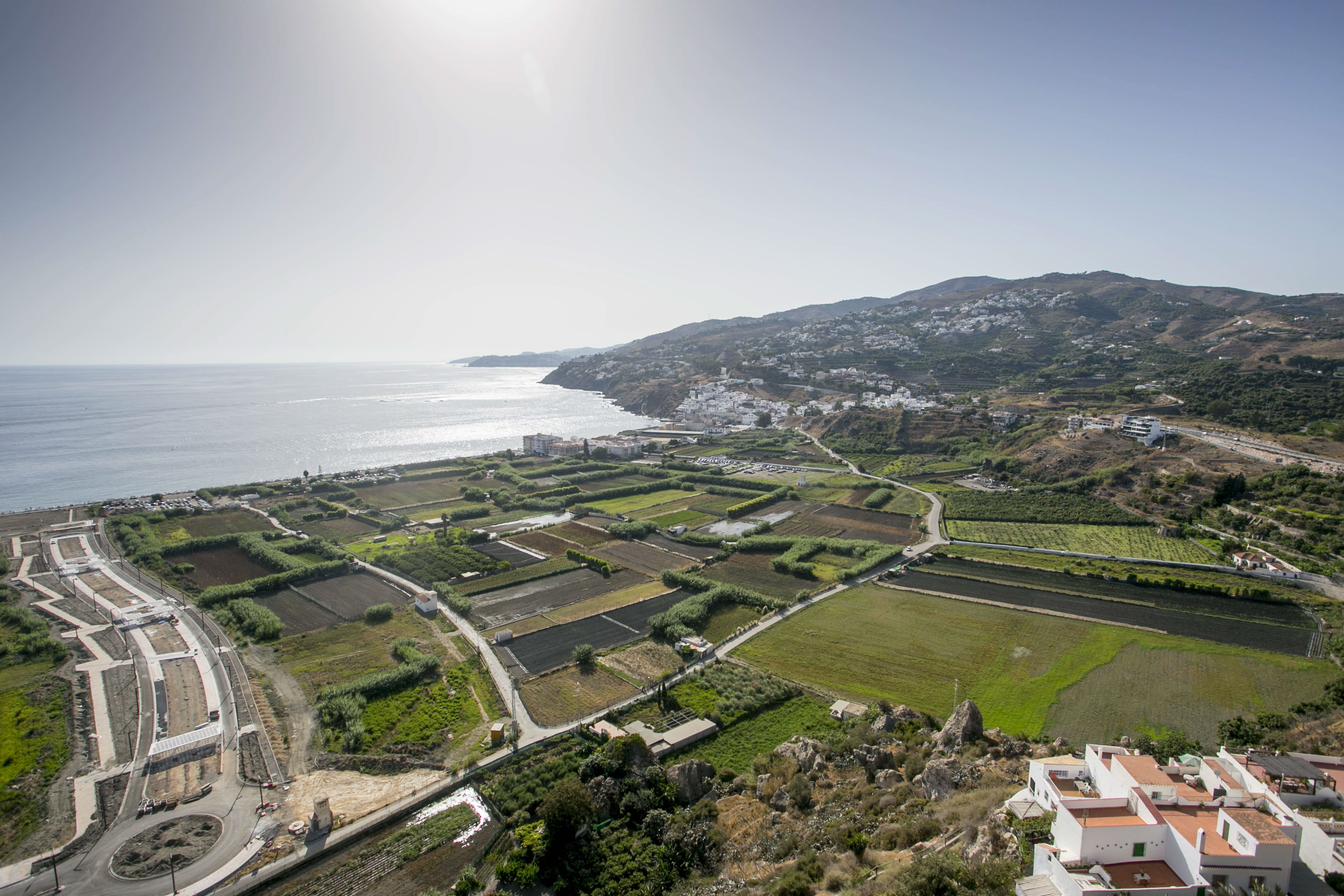 Vistas de la vega de Salobreña desde el Castillo. 