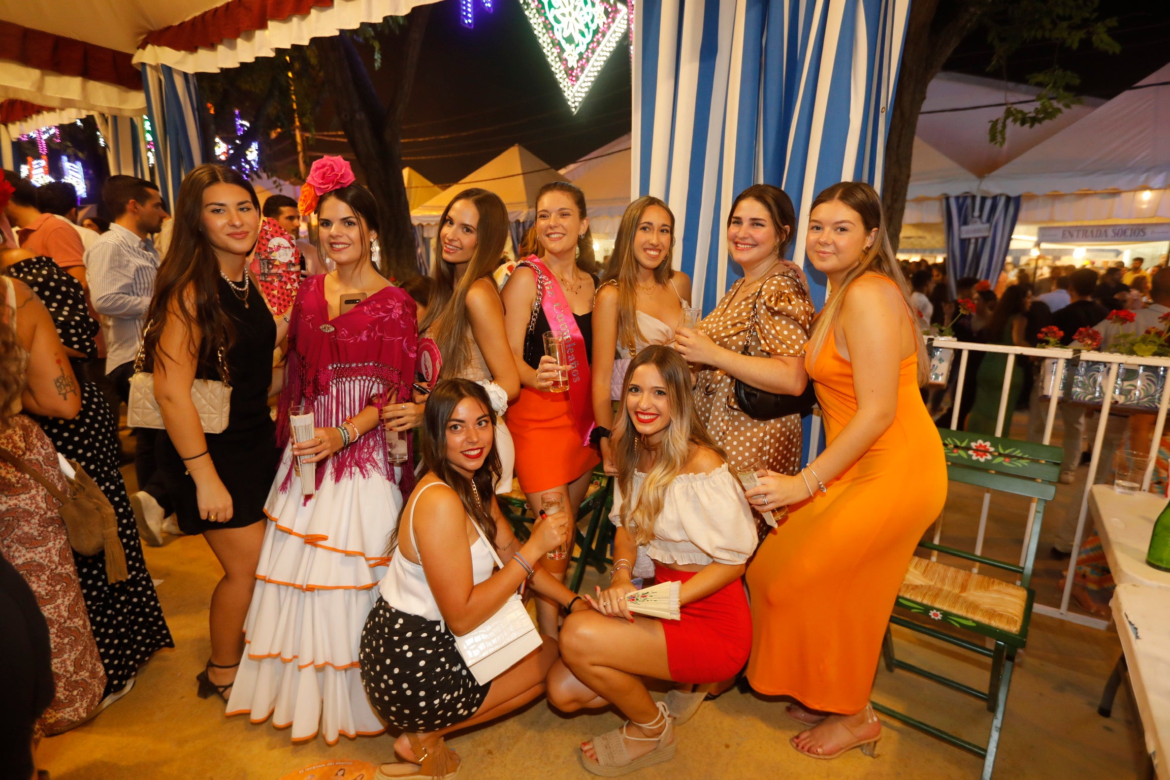 Ambiente en el ferial la noche del miércoles.