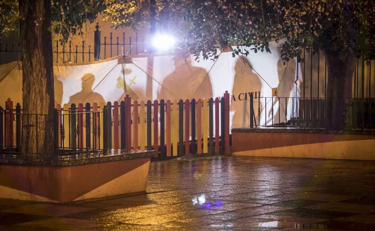 El parque donde se produjo el tiroteo mortal en La Zubia el 8 de abril de 2019.