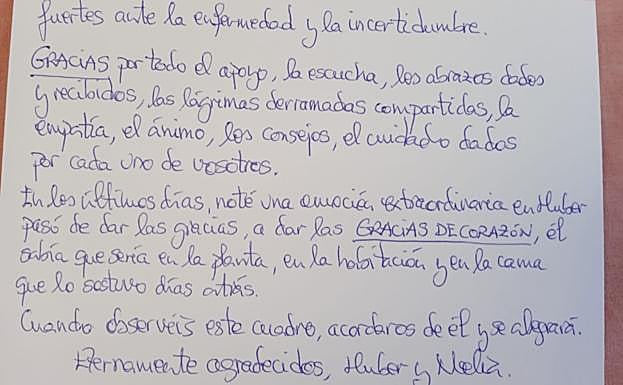 Segunda parte de la carta de Noelia.
