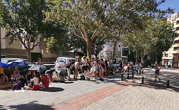 La cola para ver a Rosalía en Granada.
