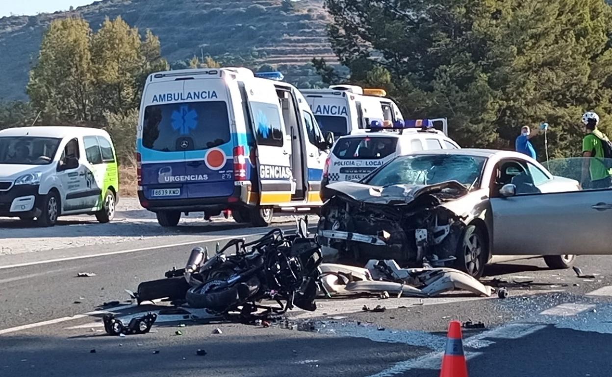 Accidente a la entrada de Almuñécar.