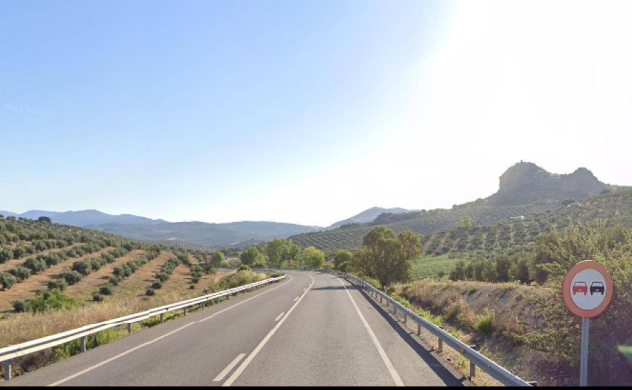 Carretera donde ha tenido lugar el accidene mortal. 