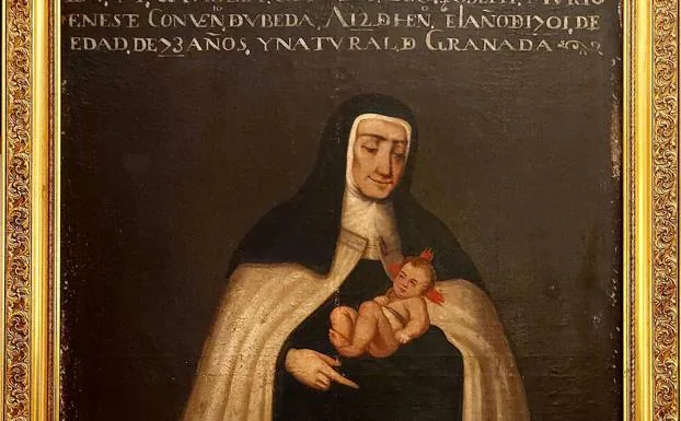 María Gabriela Gertrudis de San José, con el Niño en brazos. 