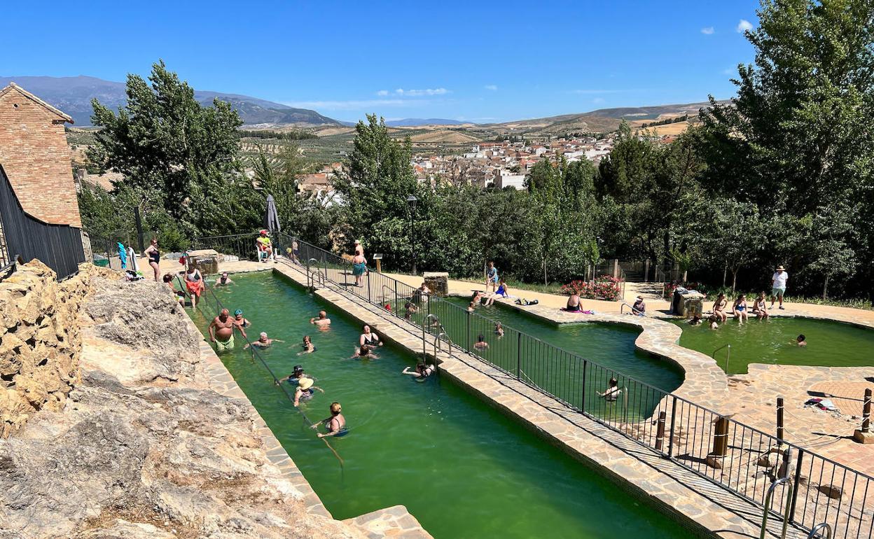 Los baños termales, tras su reapertura.