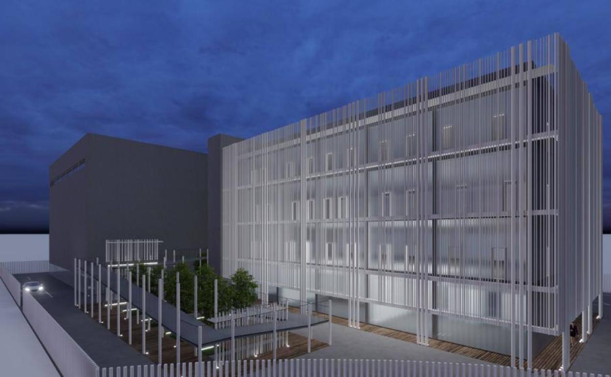 Proyección de los edificios de la UGR en Escúzar.