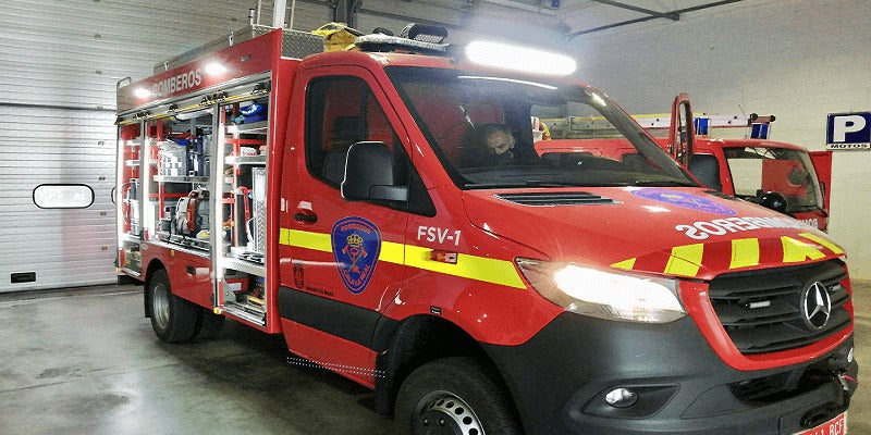 Un camión de Bomberos de Alcalá la Real.