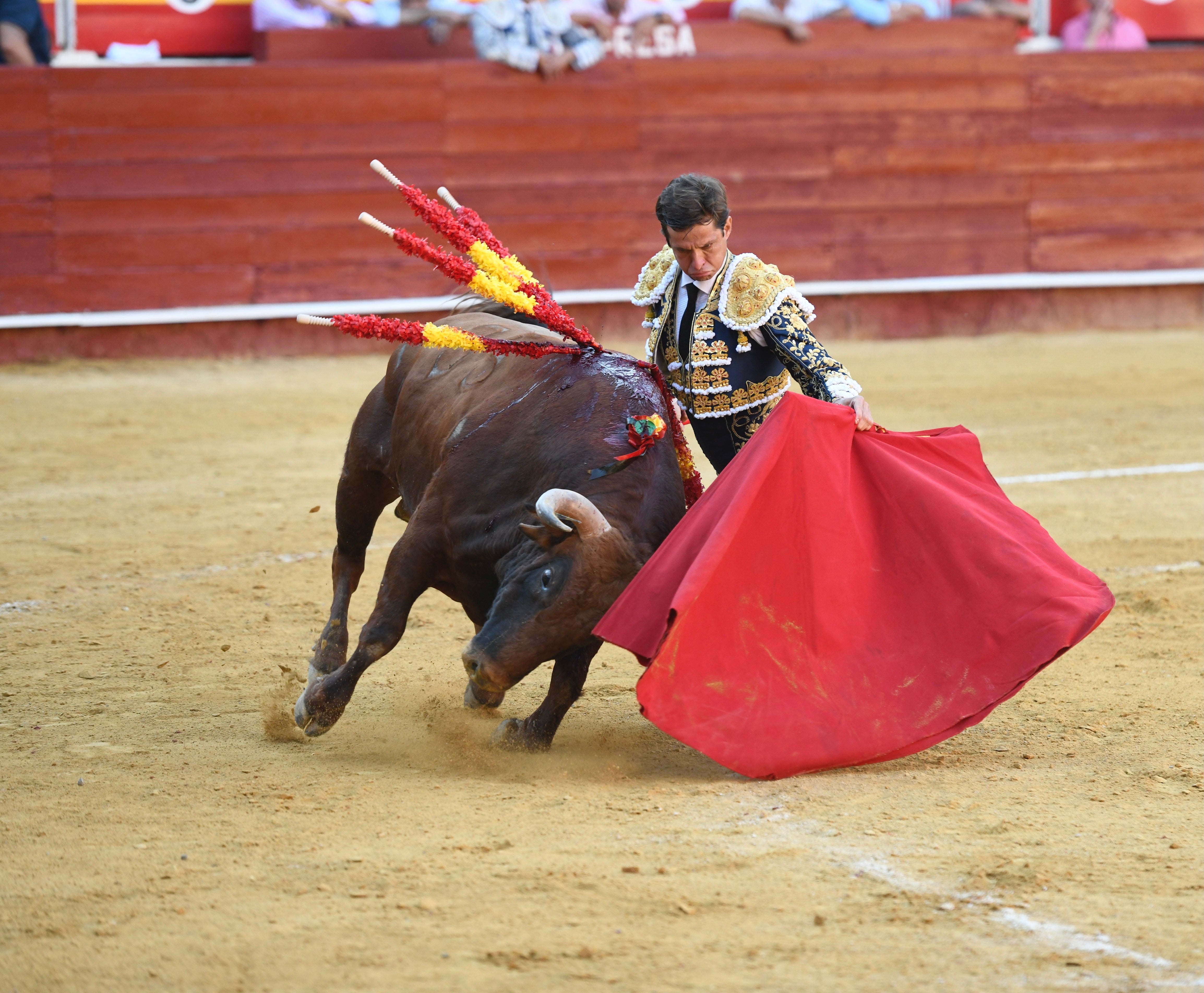 Momento del festejo celebrado este sábado en la plaza almeriense.