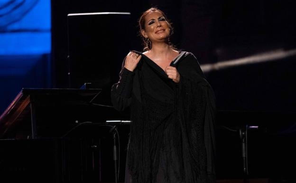 Marina Heredia, ayer en el Palacio de Carlos V.