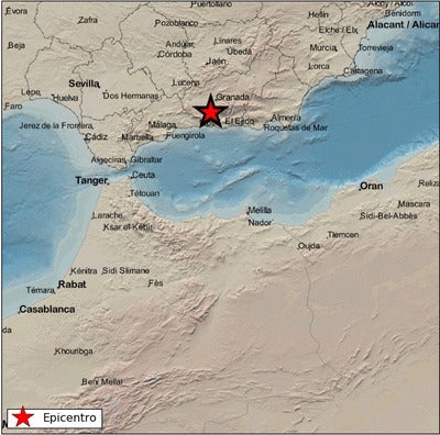 Localización exacta del terremoto.