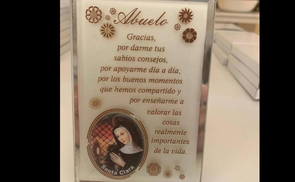 Placa sustraída del nicho en Armilla.