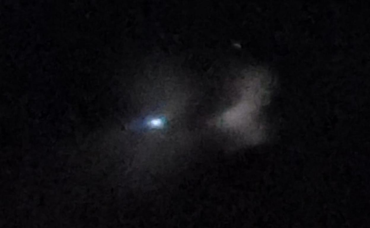 Imagen del objeto tomada desde la Vega de Granada.