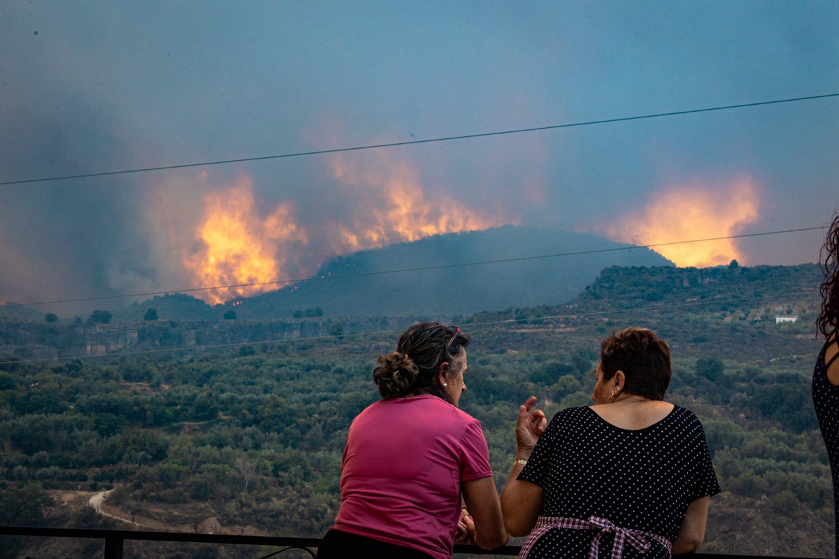 Las imágenes del mayor incendio de la provincia en lo que va de año